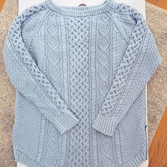 Gently used L.L.Bean Signature Fisherman’s sweater. Size L. - Picture 1 of 4